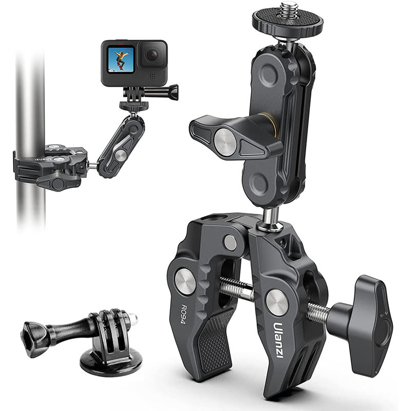 Ulanzi R094 Super Clamp with 360° ball head and phone mount adapter